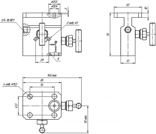 БКН2-F2В10М1 (К - 1/2-NPT, БКН2-F2D10М1 (К - К1/2 )