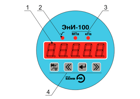 Внешний вид передней панели со светодиодной индикацией (исполнение МП3)