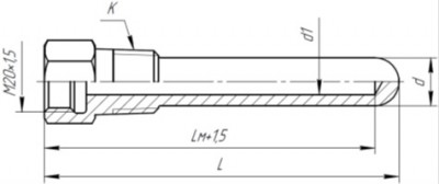 ГТ-712 цилиндрическая с конической резьбой для датчиков с неподвижным штуцером