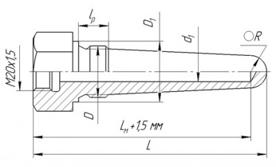 ГТ-712 коническая для датчиков с неподвижным штуцером