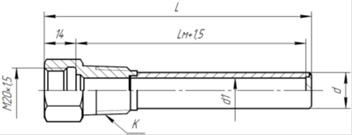 ГТ-701 с конической резьбой для датчиков температуры с подвижным штуцером