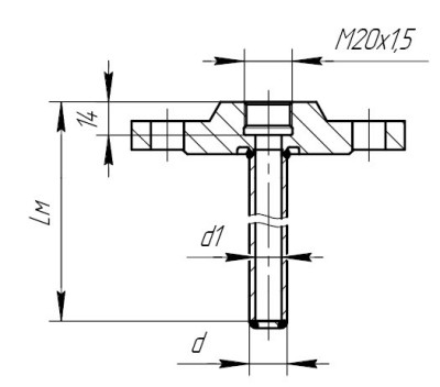 Рис.2. ГТ-714-01 для ДТ с неподвижным штуцером