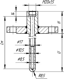 Рис.4. ГТ-704-02 с диаметром погружаемой части 17мм, для ДТ с подвижным штуцером со ступенчатым внутренним диаметром