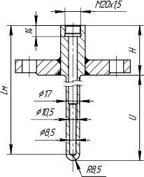 Рис.6. ГТ-714-02 с диаметром погружаемой части 17мм, для ДТ с неподвижным штуцером со ступенчатым внутренним диаметром