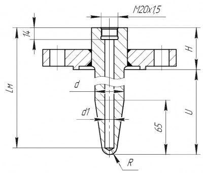 Рис.9. ГТ-714-02 для ДТ с неподвижным штуцером