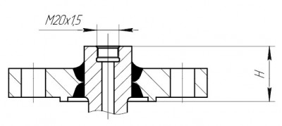 Рис.11. Фланец с полным проваром (опция ПП указывается в строке заказа)