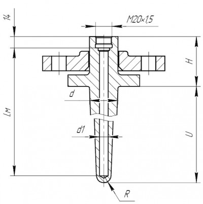 Рис.20. ГТ-704-04 исполнение VanStone для ДТ с подвижным штуцером