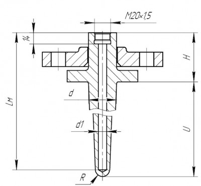 Рис.22. ГТ-714-04 исполнение VanStone для ДТ с неподвижным штуцером