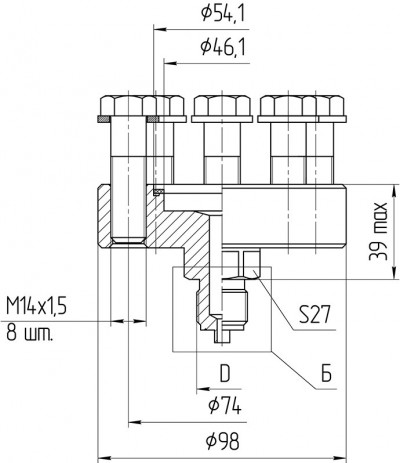 КМЧ-РСМ-5322. Резьбовое присоединение к процессу