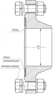 Фланец присоединительный для установки датчиков ДГ на стенке резервуара по ГОСТ 33259-2015 (исп.F)