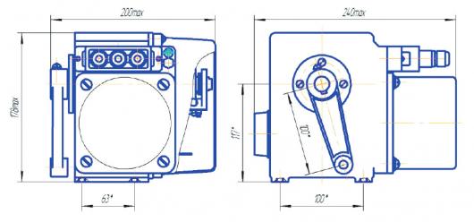 Габаритные размеры МЭО-16/63-0,63 М-01