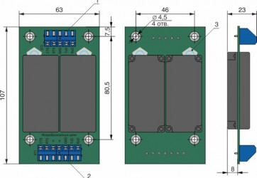 Габариты и индикация ЭнИ-БИС-116-Ех, исполнение 01