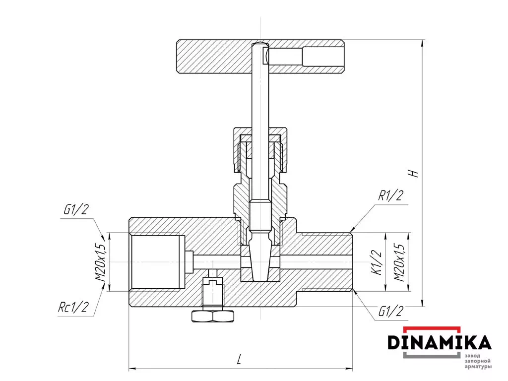 Чертёж манометрического вентиля ВПЭМ Чертёж манометрического вентиля ВПЭМ