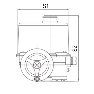 Эскиз Четвертьоборотный электропривод ГЗ-ОФ-400/14 М, 220 В