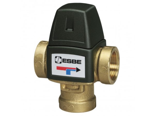 Клапан термостатический смесительный ESBE VTA321 (DN15, Kvs1.5, PN10, ВР 1/2", 20-43°C, ГВ-ТП-СО-ТН)