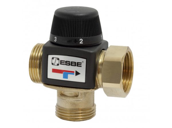 Клапан термостатический смесительный ESBE VTA378 (DN20, Kvs3.4, PN10, НГ 1", НР 1", 20-55°C, ЦОТ-КО-РО-ТП)