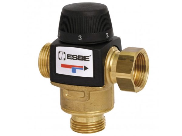 Клапан термостатический смесительный ESBE VTA578 (DN20, Kvs4.5, PN10, НГ 1", НР 1", 20-55°C, ТП)