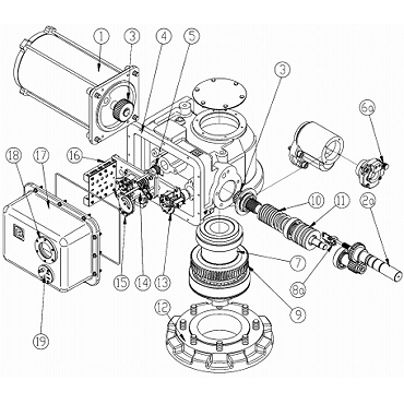 Чертеж Многооборотный электропривод ГЗ-В.600/24, 380В 