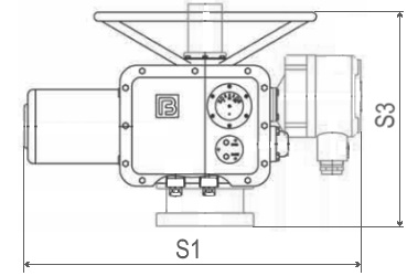 Многооборотный взрывозащищенный электропривод ГЗ-ВА.150/24 380В Эскиз Многооборотный взрывозащищенный электропривод ГЗ-ВА.150/24 380В