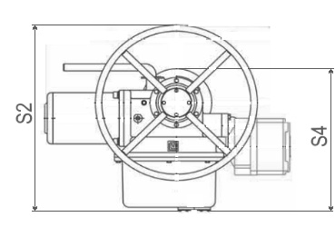Многооборотный взрывозащищенный электропривод ГЗ-ВБ.200/24 380В Эскиз Многооборотный взрывозащищенный электропривод ГЗ-ВБ.200/24 380В