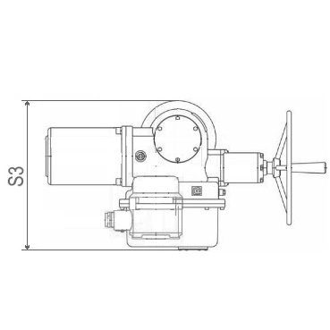 Эскиз Многооборотный взрывозащищенный электропривод ГЗ-ВВ.600/24 380В