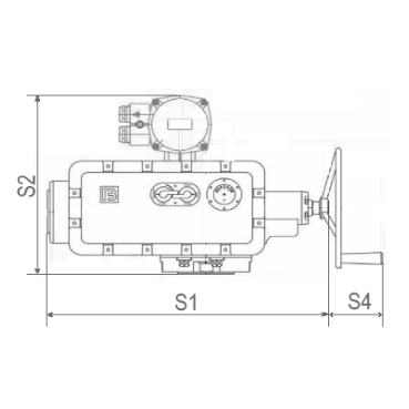 Эскиз Многооборотный взрывозащищенный электропривод ГЗ-ВВ.600/36 380В