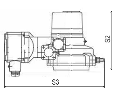 Эскиз Однооборотный электропривод ГЗ-ОФ-1200/30, 220В
