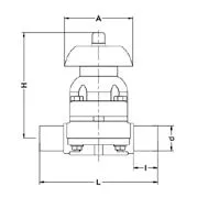 Мембранный клапан IDK ПВХ с втулочными окончаниями, EPDM, IPS d20 (DN15) IDKDV020E
