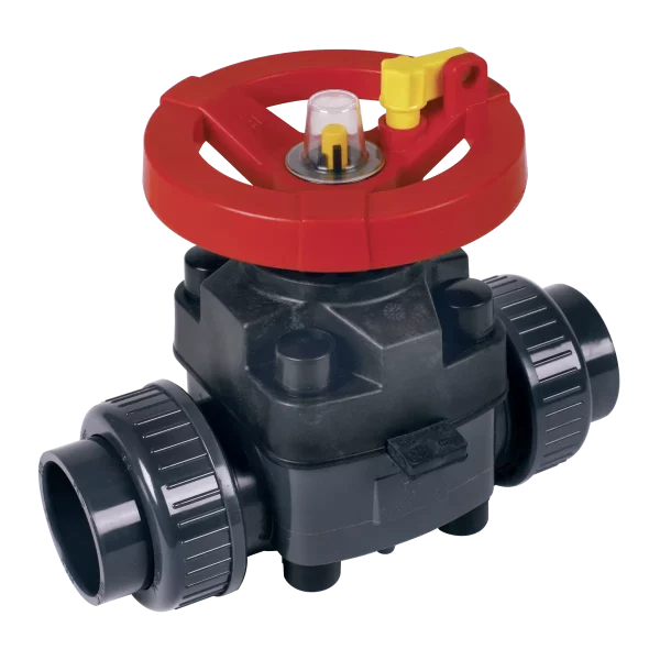 Мембранный клапан ПВХ с муфтовыми окончаниями, FKM, Praher Plastics d20 (DN15) MV-T4-DN15-PVC